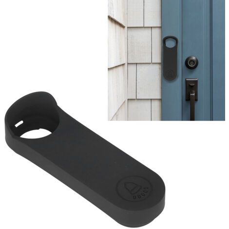 Funda protectora de silicona para timbre Google Nest – resistente a golpes y rayos UV, color negro – funda antipolvo, 1 unidad