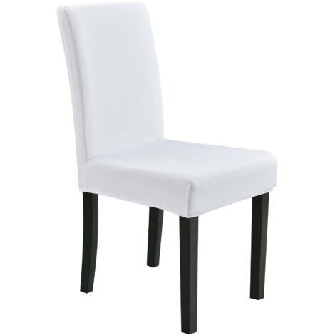 Funda protectora elástica para silla blanca 030009488