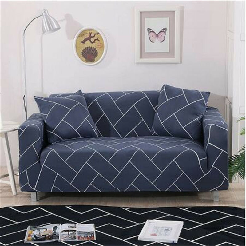 

Funda protectora elástica para sofá de 3 plazas para sillón elástico de 72-92 pulgadas (azul marino, funda de sofá de 3 plazas tipo 14)