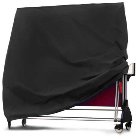 Funda protectora impermeable para mesa de ping-pong y muebles de jardín, tejido Oxford 210D, 165x70x185cm, color negro.