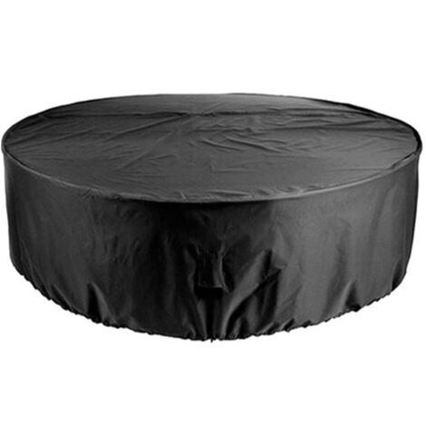 Funda protectora impermeable para muebles de jardín, terraza o parque: funda redonda resistente al viento, a prueba de desgarros y a los rayos UV, ideal para conjuntos de mesa y sillas.