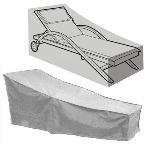 Funda protectora impermeable para tumbonas de jardín (208 x 76 x 41/79 cm)