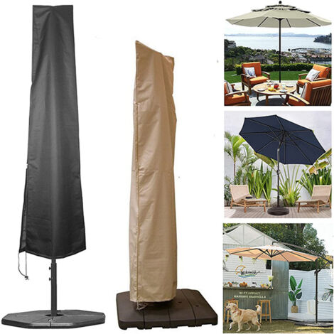 Funda protectora impermeable y anti-UV para sombrilla 183 x 25 x 35 cm - Negra