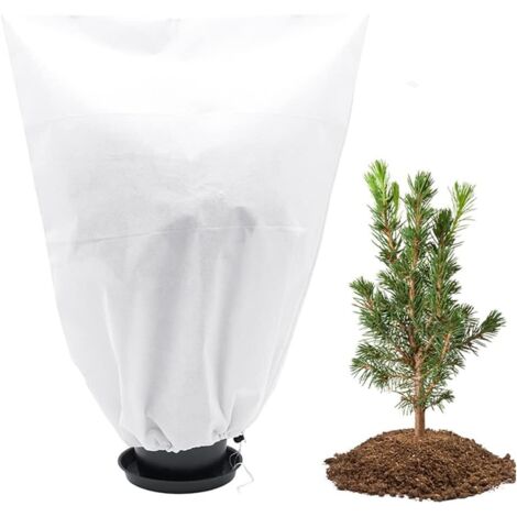 funda protectora invernal para plantas de exterior de 75 g/m² para limoneros, palmeras y olivos (1 unidad, 60 x 80 cm)
