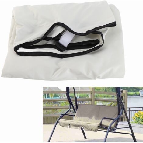 Funda protectora para asiento de columpio – tejido de tafetán de poliéster 190T impermeable – Dimensiones: 150 x 50 x 10 cm – Color: Beige