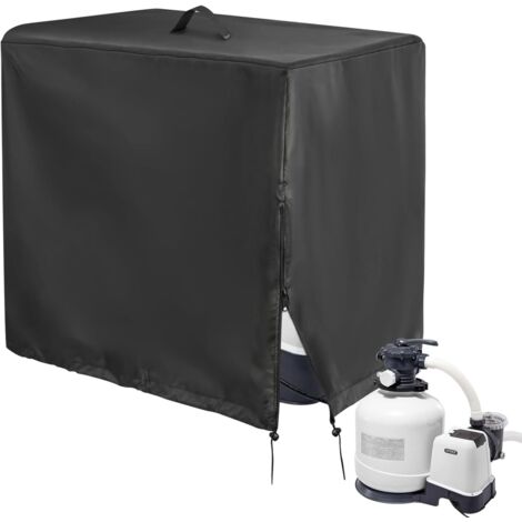 Funda protectora para bomba de piscina, filtro de arena transparente, filtro de arena 600D, Oxford 600D, cobertura total, resistente a los rayos UV y 100% impermeable.