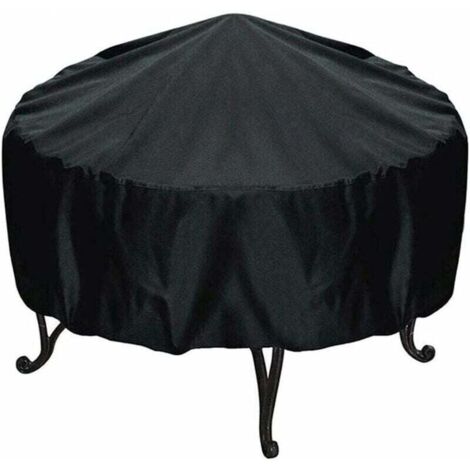 Funda protectora para brasero redondo, 84x50cm Fontainebleau (Negro)