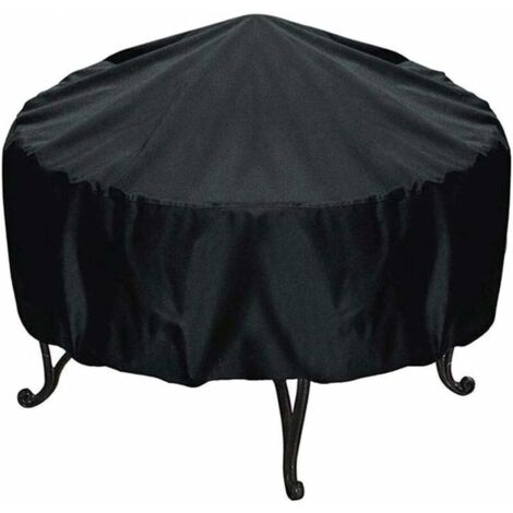 Funda protectora para brasero redondo Fontainebleau, 84 x 50 cm (negro)