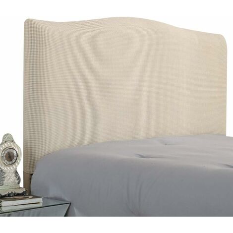 Funda protectora para cabecero elástico Funda para cabecero a prueba de polvo Funda para cabecero sólida Decoración de dormitorio Beige 1,5 m - MODOU