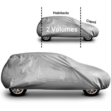 Funda protectora para coche WERKA PRO - Impermeable y resistente a las inclemencias del tiempo Tamaño M: 432x165x119 cm