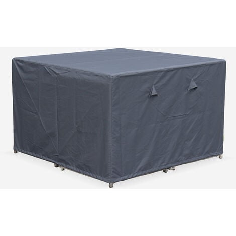 SWEEEK Funda protectora para conjuntos de jardín Firenze 4, Cubo 8, Vabo 8 y Vasto 8, Firenze 4 / Cubo 8 / Vabo 8 / Vasto 8, Gris oscuro, 112x112x70 cm