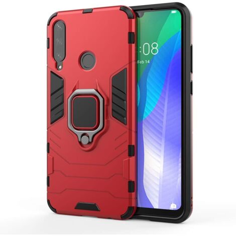 FUNDA PROTECTORA PARA HONOR 20e ROJA RESISTENTE CON SOPORTE IMÁN