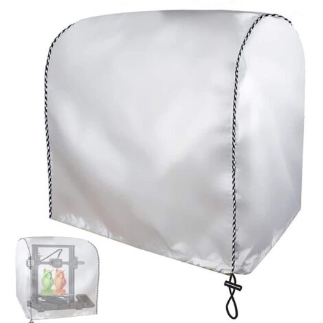 Funda protectora para impresora 3D - Resistente al polvo y a la suciedad - Impermeable - Funda protectora para Creality CR-10 300/CR-10S 300 y otras impresoras 3D - Plateada (55 x 55 x 55 cm)