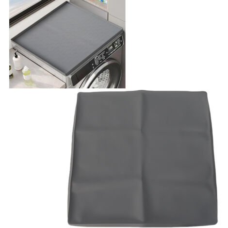 Funda protectora para lavadora y secadora – funda de silicona impermeable y antipolvo de 60 x 60 cm / gris