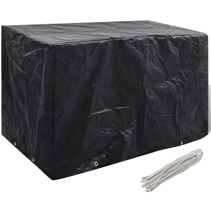 

Funda de Muebles de Jardín 8 Ojales 140x70x90 cm - Negro - Vidaxl