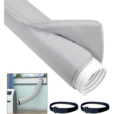 Funda protectora para manguera de aire acondicionado portátil, funda aislante para manguera de aire acondicionado, tipo universal, funda para manguera de escape 150 x 53 cm
