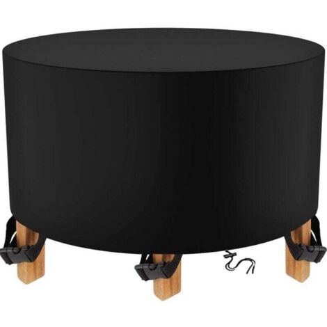 Funda protectora para mesa de jardín de 200 x 94 cm, impermeable, para muebles de jardín y almacenamiento de invierno (200 x 94 cm, redonda)
