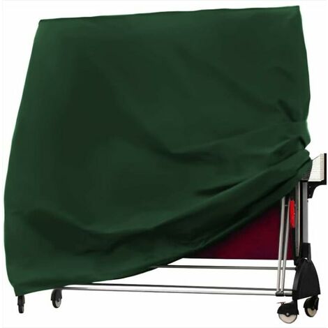 Funda protectora para mesa de ping-pong 210D impermeable para uso interior y exterior, verde, 165x70x185cm