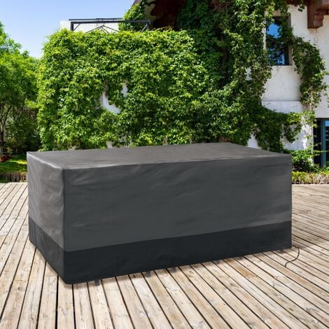 IDMARKET Funda protectora para mesa rectangular de jardín 250 x 200 x 74 cm