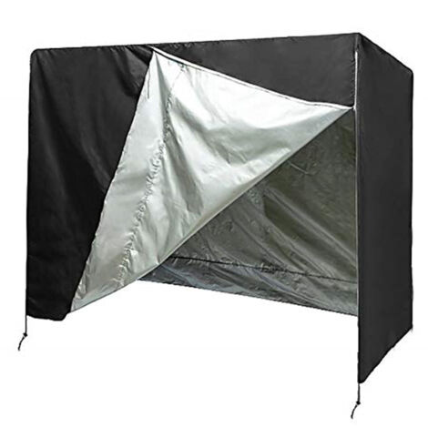 Funda protectora para silla colgante de jardín, con dos cremalleras, impermeable, resistente al viento y a los rayos UV.