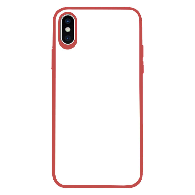 

Funda protectora para telefono para iPhone X XS Funda para telefono Suave TPU Transparente Antiarañazos, Para iPhone X XS, rojo