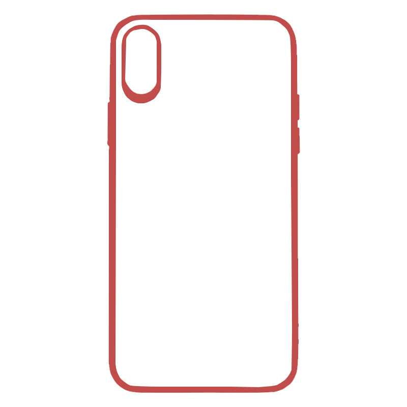 

Funda protectora para telefono para iPhone XR Funda para telefono Suave TPU Transparente Antiarañazos, Para iPhone XR, rojo