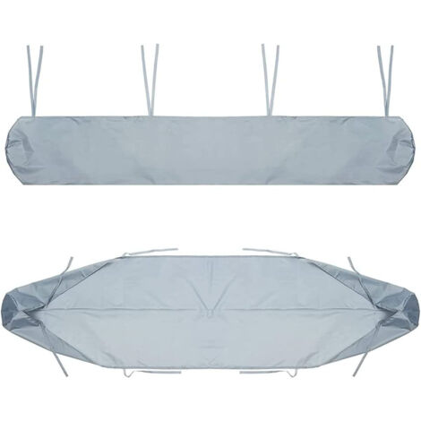 Funda protectora para toldo de jardín, bolsa de almacenamiento de lona Oxford, resistente a los rayos UV, al polvo, al agua, a la nieve y a la lluvia en invierno, para toldo y muebles de patio (gris, 