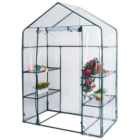 Funda protectora portátil de PVC para mini invernadero de jardín, para plantar, para interiores y exteriores, para balcón, 143 x 143 x 195 cm (PVC). No incluye soportes.