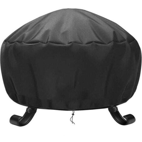 Funda protectora redonda de Ø 122 x 46 cm, impermeable, resistente a los rayos UV y a los desgarros, de tela Oxford para barbacoa o fogata.
