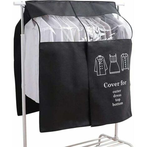 Funda protectora universal para ropa de 90 × 110 cm (negra)