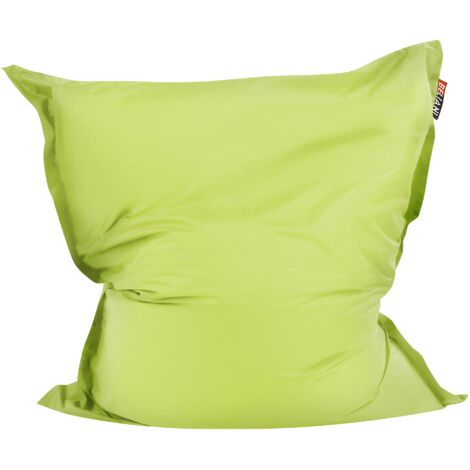 Funda puf cojín moderna extra grande nylon cremallera impermeable duradera interior exterior 140 x 180 cm verde lima Fuzzy