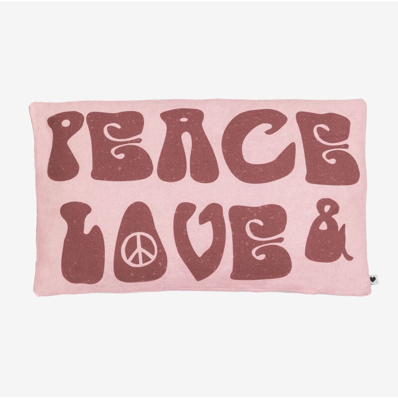 

Funda Rectangular en Algodón (30x50 cm) Peace & Love B - Sklum