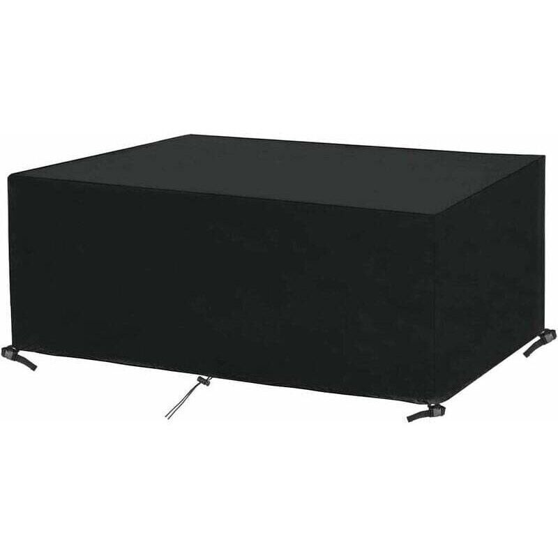 Xisrens Schwarz Funda Rectangular Para Mesa De Jardín, Funda Protectora Para Muebles De Jardín, Impermeable, Lona Impermeable, Tela Oxford (170 X 94 X 71 Cm) - Trimec