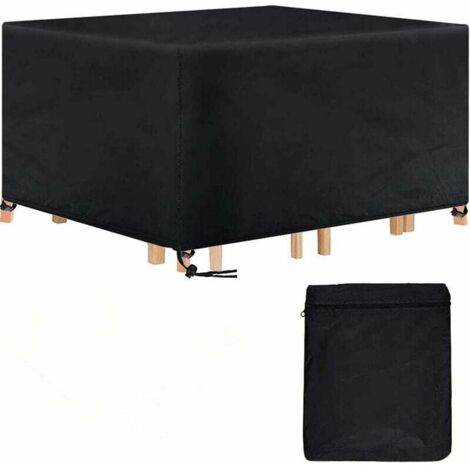 Funda rectangular para mesa de jardín, impermeable, 420D, anti-UV, para exterior, 180 x 120 x 74 cm