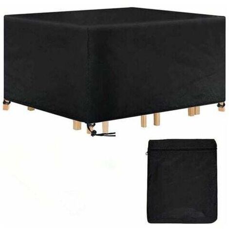 Funda rectangular para mesa de jardín, impermeable, 420D, anti-UV, para mesa de exterior, 180 x 120 x 74 cm