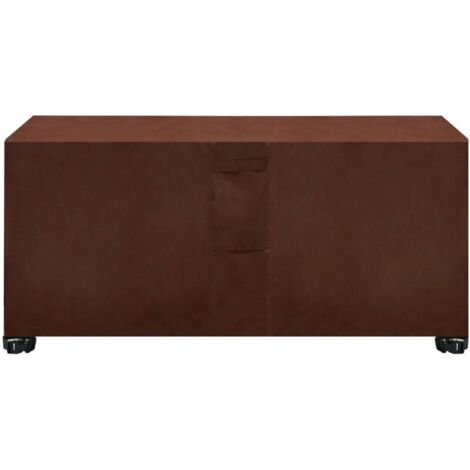 Funda rectangular para muebles de jardín, cuadrada, Oxford, con ventilación, resistente al viento, al agua y al polvo, color marrón, 280 x 20 x 4106 cm