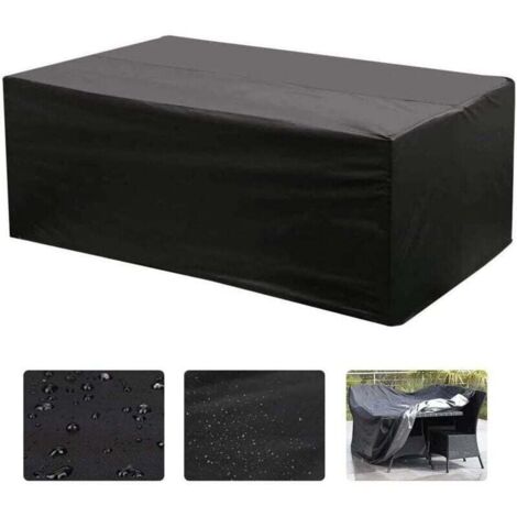 Funda rectangular para muebles de jardín Oxford, protección UV (242 x 162 x 100 cm)