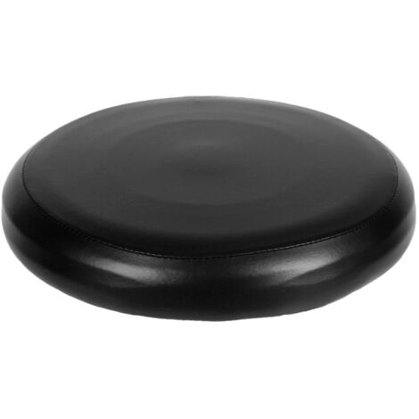 Funda redonda elástica de piel sintética de PU para taburete, funda sintética para asiento de taburete de bar, funda para silla de comedor - Negra