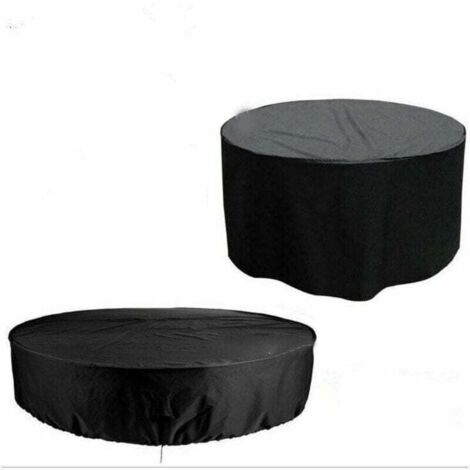 Funda redonda para mesa de jardín FOREHILL, impermeable, resistente al viento, a los rayos UV y a los desgarros, 210D.