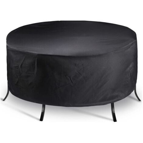 Funda redonda para muebles de jardín – 200 x 94 cm – Oxford 420D, impermeable y resistente al viento.