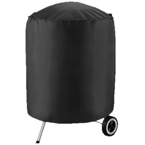 Funda redonda para parrilla de carbón, resistente a la decoloración, a los rayos UV, tamaño pequeño, impermeable y resistente a la intemperie, apta para parrillas de carbón - 62 x 105 cm
