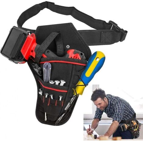 Funda resistente para herramientas, ideal para taladros, cinturones de herramientas, riñoneras para electricistas, bolsa para colgar herramientas y organizador multibolsillos.