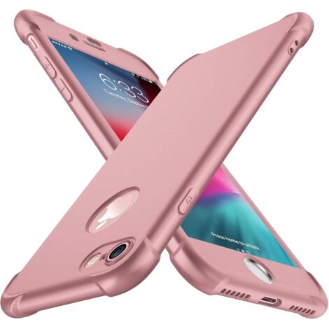 FUNDA ROSA PARA IPHONE 7/8 4.7' 2X VIDRIO TEMPLADO