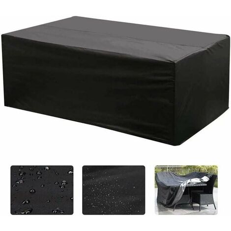 Funda Salón, Mesa Rectangular Oxford para Muebles de Jardín Protección UV (213 x 132 x 74 cm)