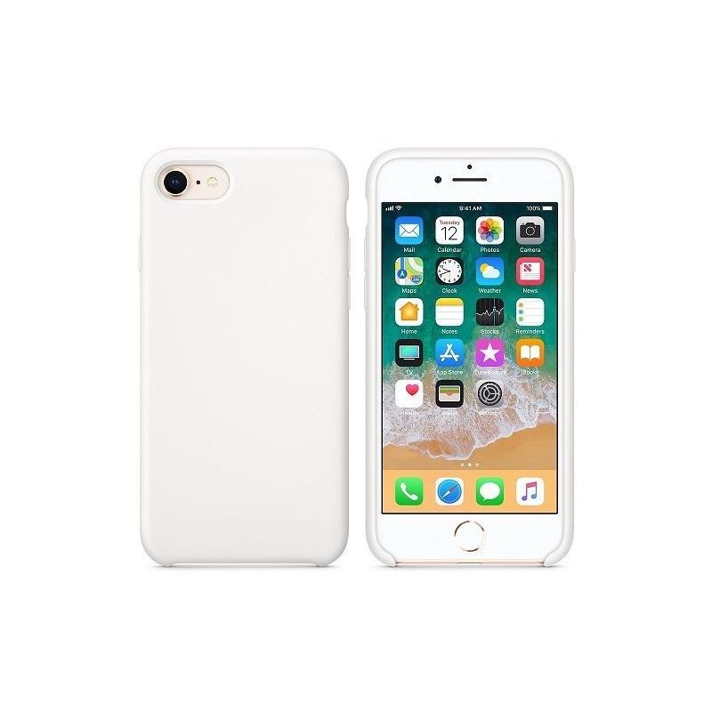 

Funda silicona iPhone 7/8 textura suave Blanco