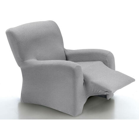 Funda sillón Relax LUGANO de Cañete Plata - Sillón Relax Completo pies  juntos