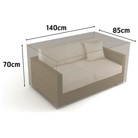 Funda protectora para sofá de 3 plazas COVERTOP - Topo - 230 x 100 x 70 cm