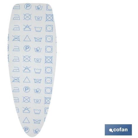 FUNDA TABLA PLANCHAR ALGODÓN 135X53 SIMBOLOS LAVAR