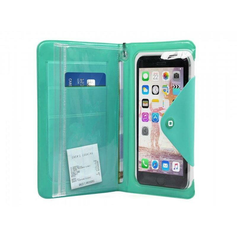 

Funda tipo libro impermeable para smartphone hasta 5 SBS aguamarina