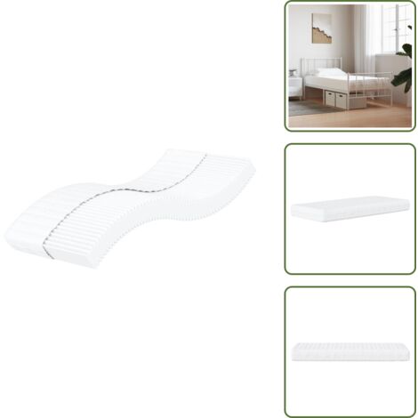 Funda transpirable - vidaXL Colchón de espuma dureza 2 3 blanco 90x200 cm - Espuma PU 22D